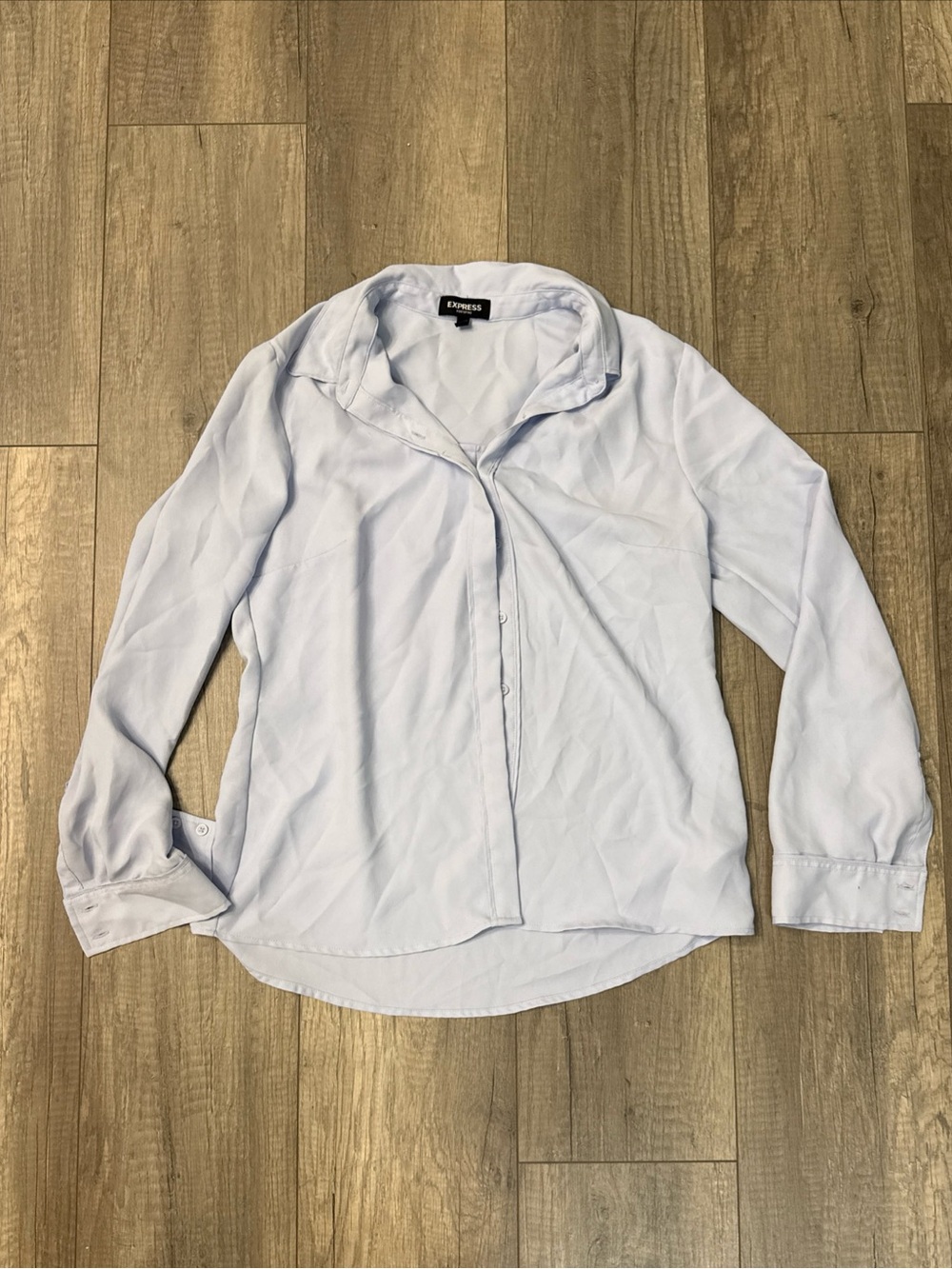 Express Pale Blue Button-Down Shirt